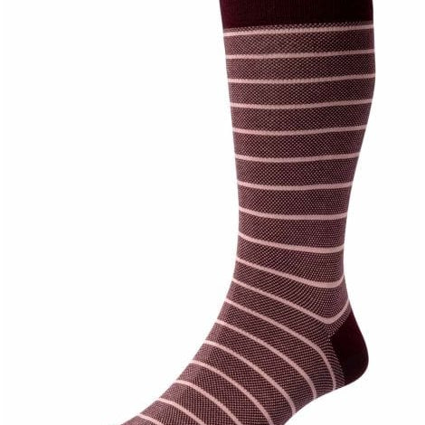 Pantherella Usa Socks BURGUNDY/PINK / M Barrington
