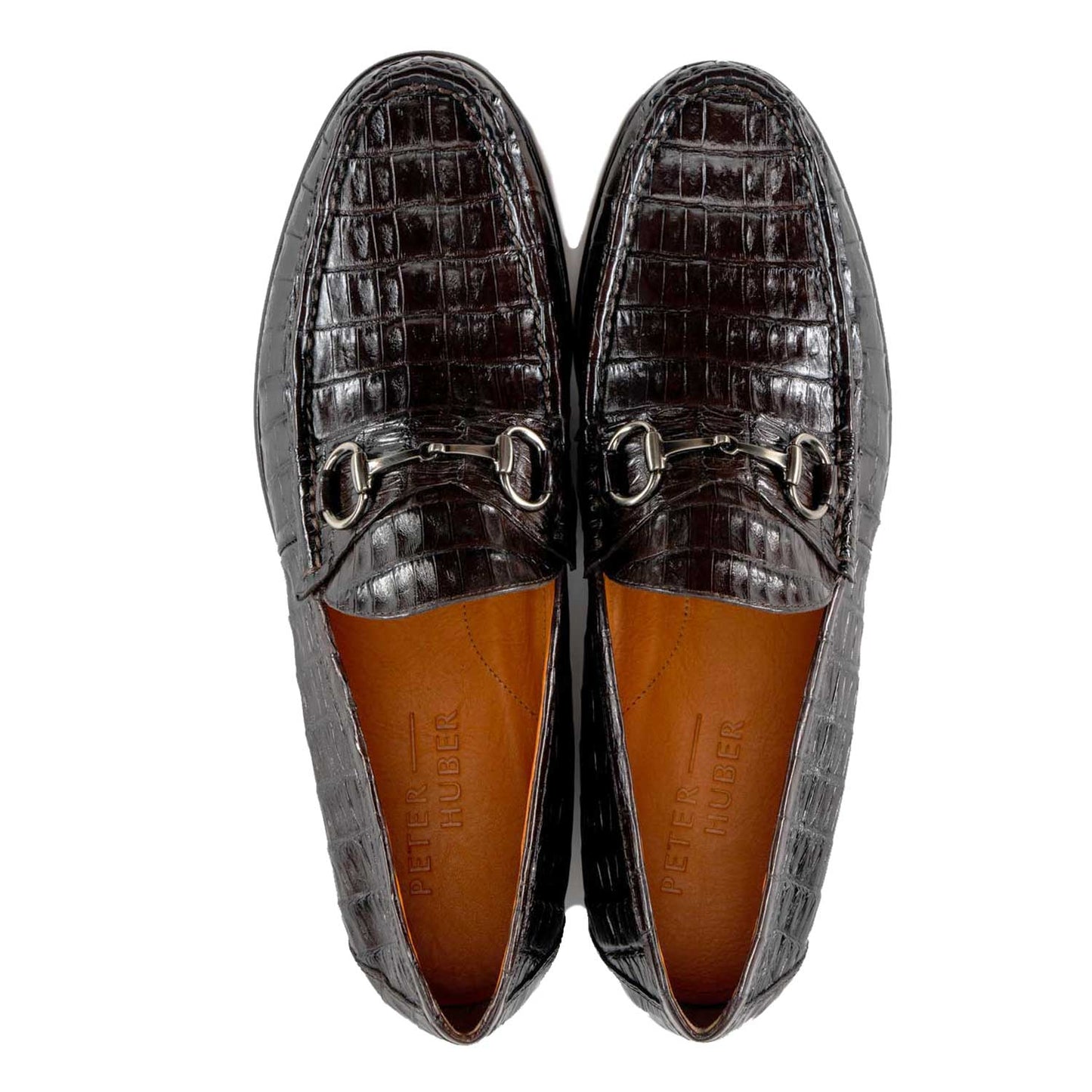 Peter Huber Shoes King Crocodile Bit Loafer