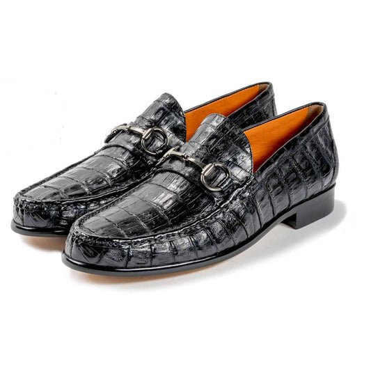 Peter Huber Shoes King Crocodile Bit Loafer