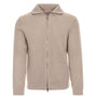 Phil Petter Sweaters NATUR/SILBER / M Merino 2-Tone Rib Zipper Jacket