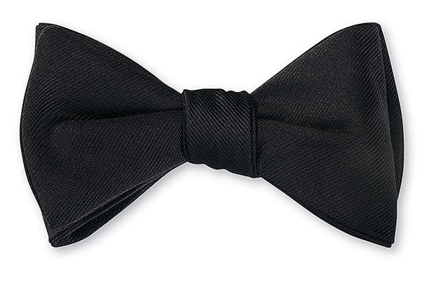 R. Hanauer, Inc. Neckwear Formal Black Faille Bow Tie