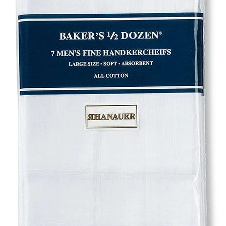 R. Hanauer, Inc. Pocket Square WHITE Handkershiefs