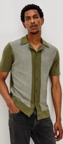 Rails Sport Shirts 8391 OLIVE KHAKI STRIPE / S Silas