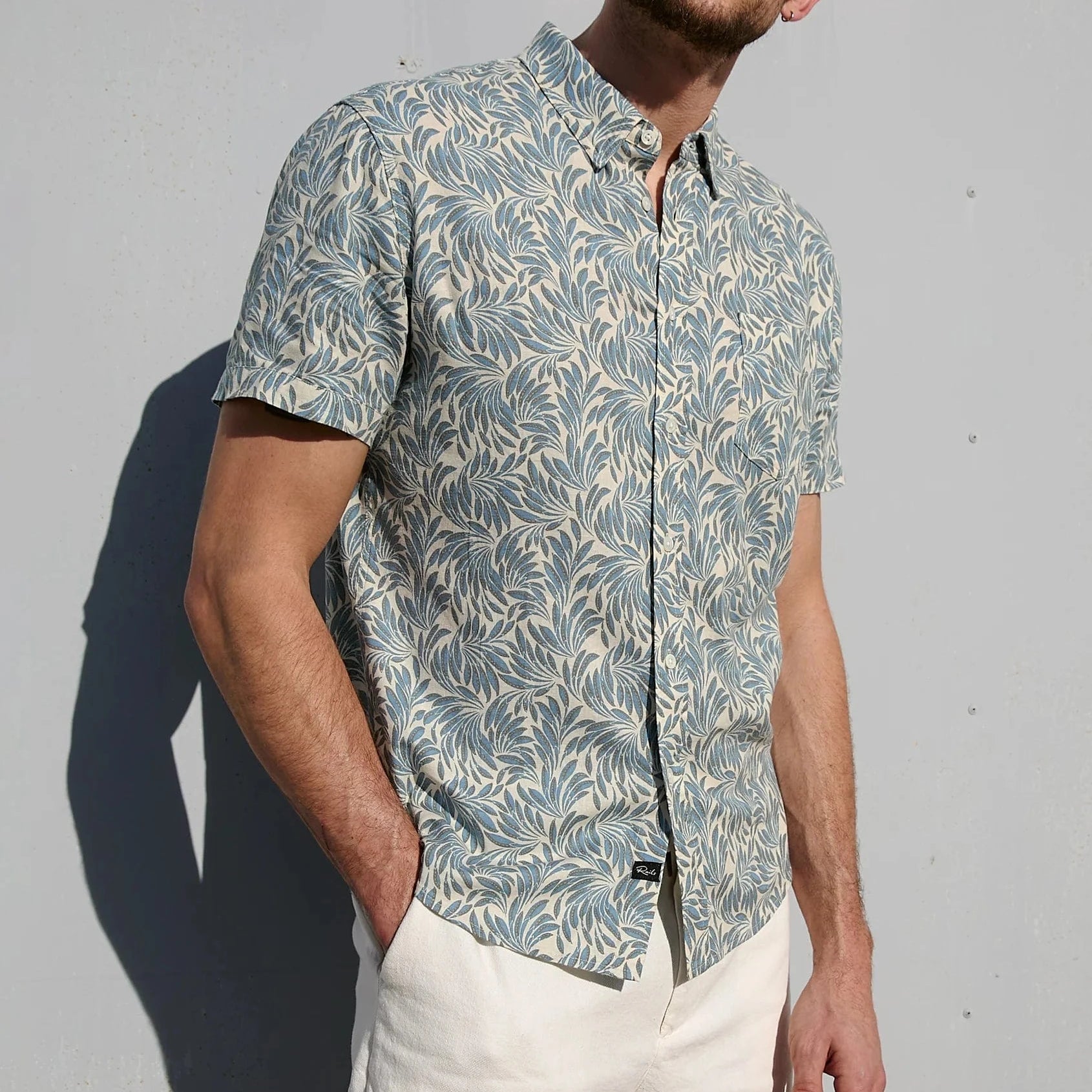 Rails Sport Shirts Carson Shirt - Ecru Banana Leaf