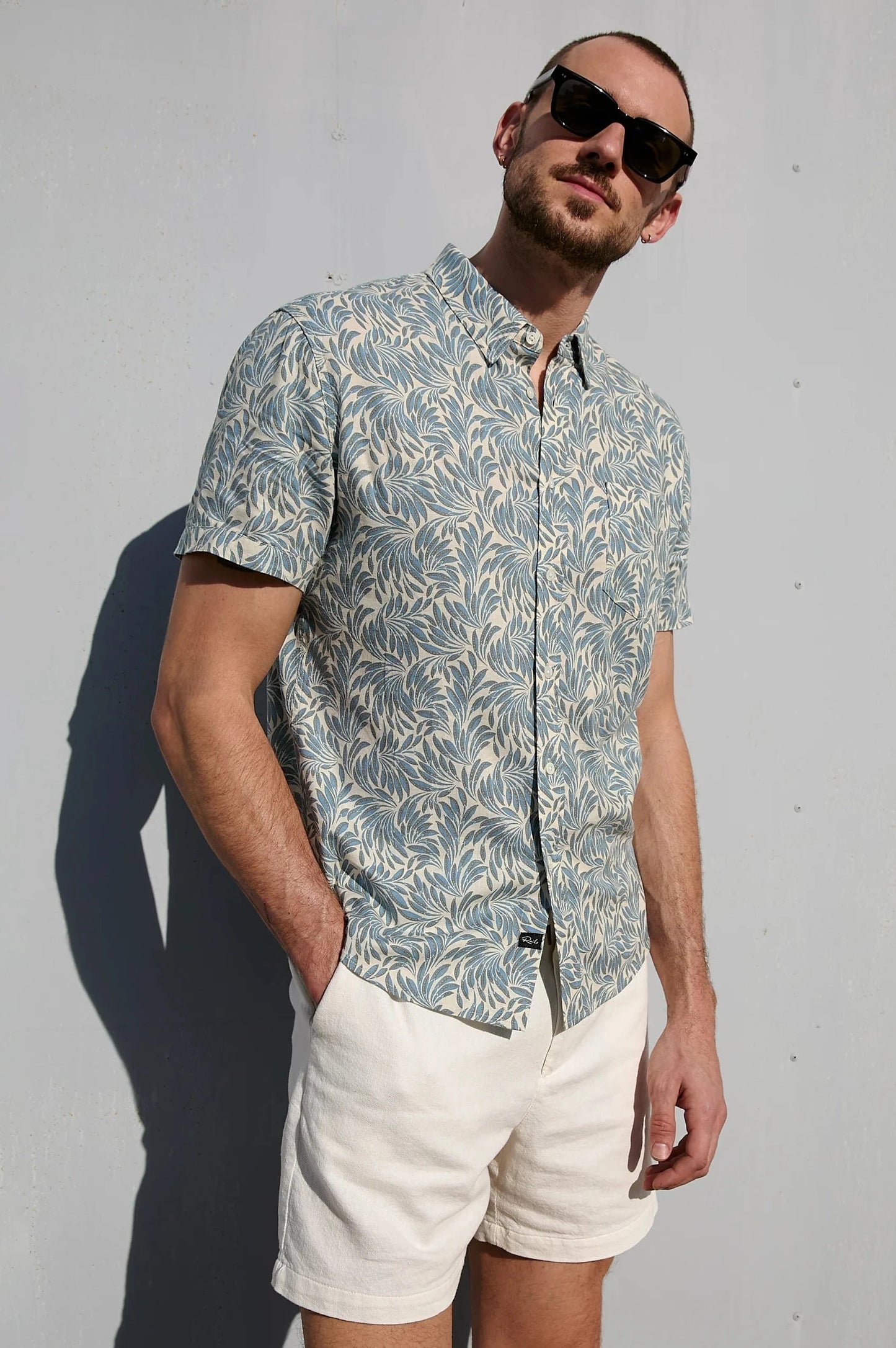 Rails Sport Shirts Carson Shirt - Ecru Banana Leaf