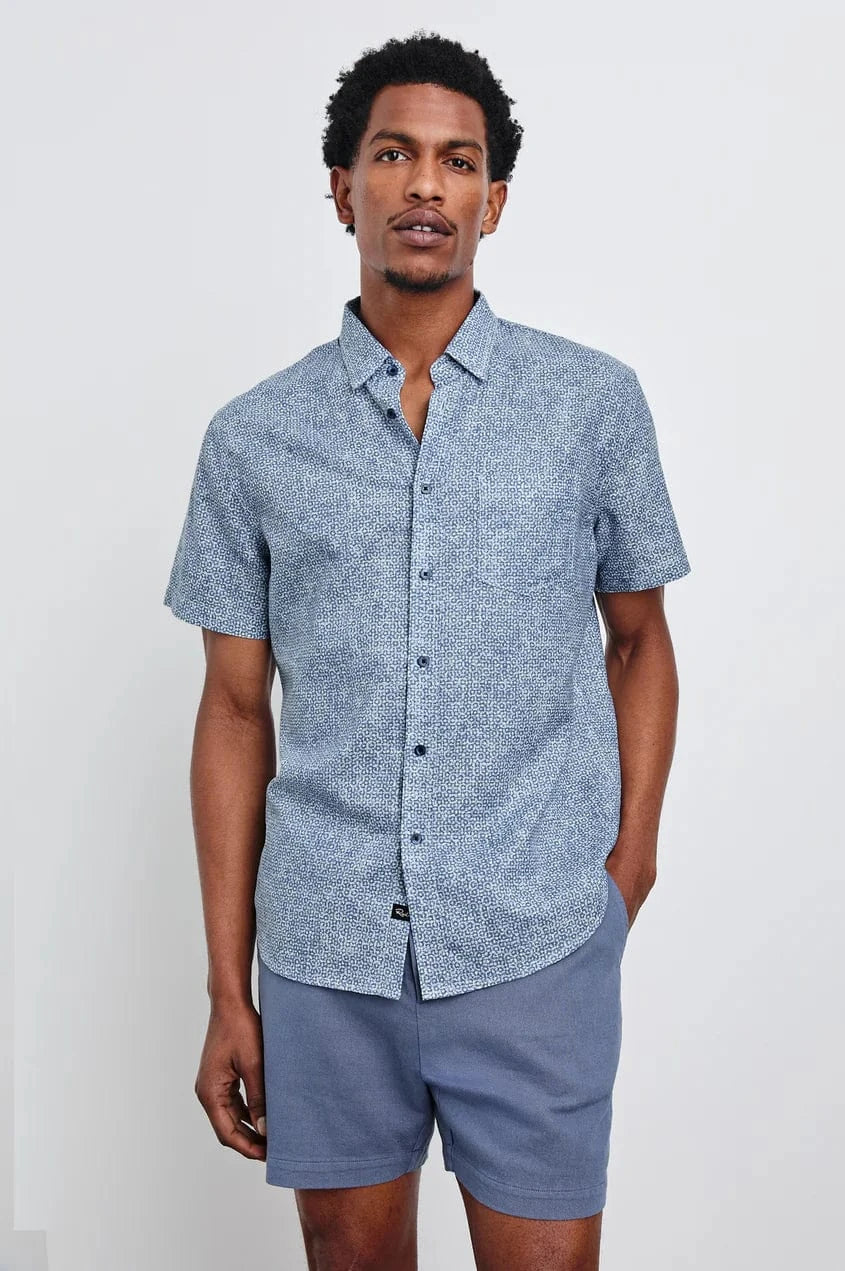 Rails Sport Shirts Fairfax Shirt - Abstract Block Blue