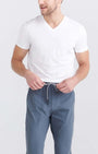 Saxx Underwear & Sleep Cooling Cotton V-Neck Undershirt (White)
