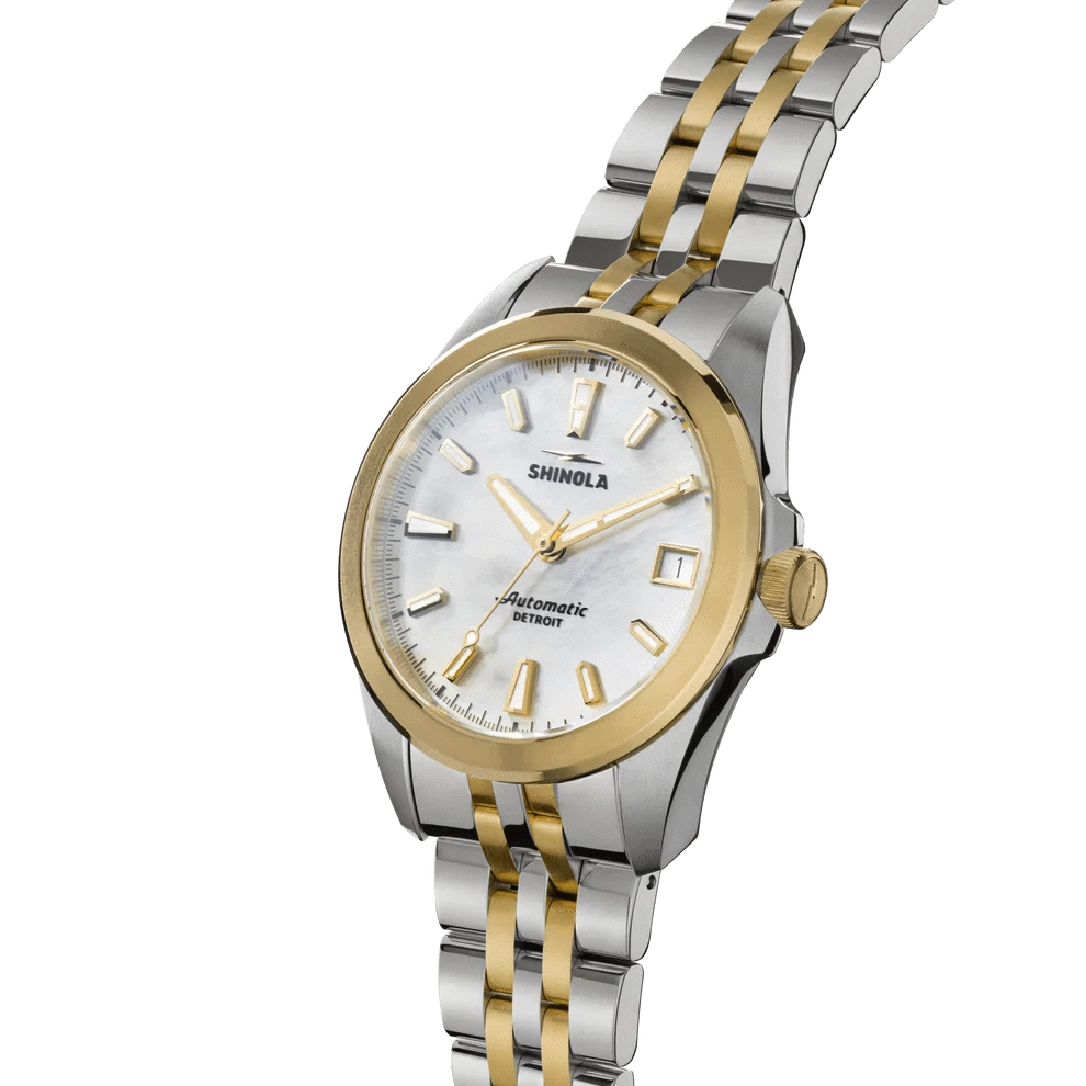 Shinola Watches Circadian Monster Automatic Watch - White Mother of Pearl 36mm