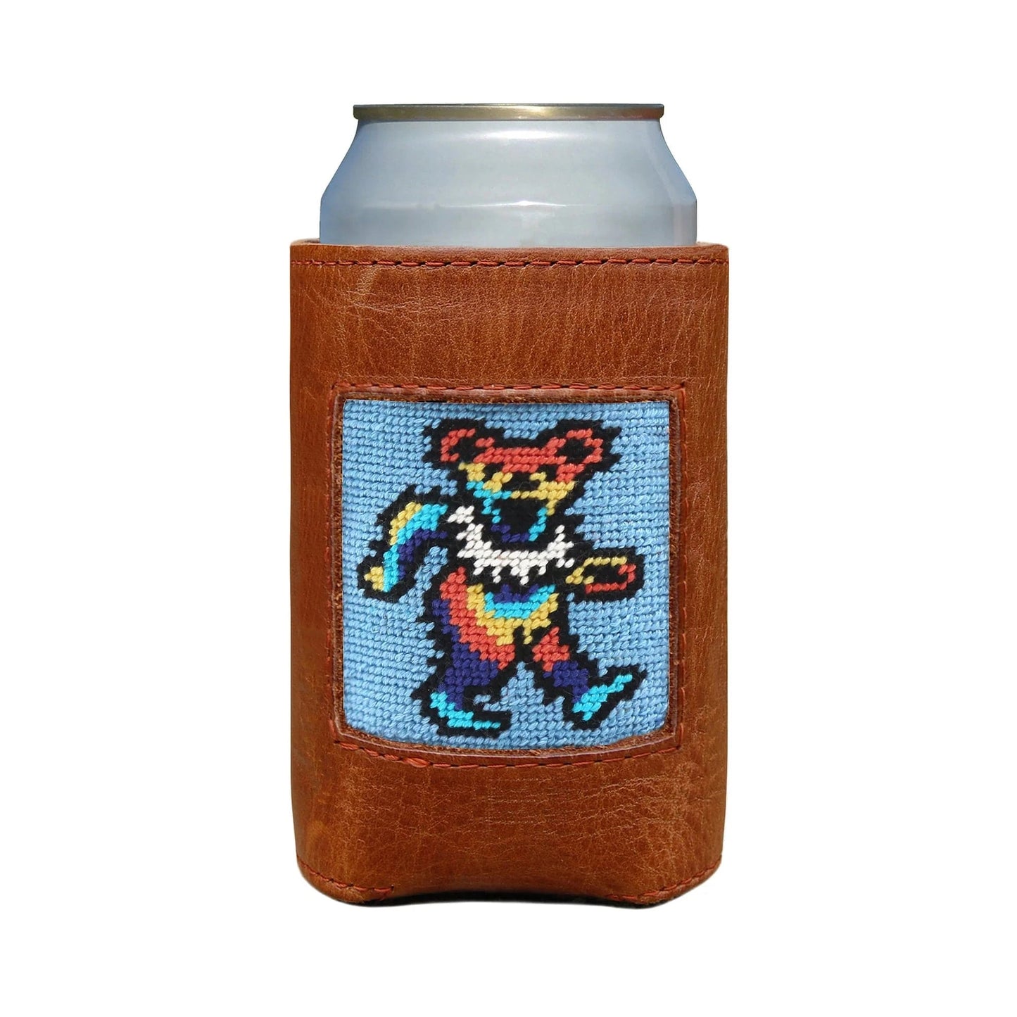 Smathers & Branson Drinkwear Dancing Bears Tie Dye Can Cooler (Light Blue)