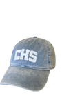 Smathers & Branson Hats "CHS" Needlepoint Hat (Steel Blue w/ White)