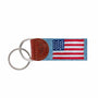 Smathers & Branson Small Leather Goods American Flag Key Fob (Antique Blue)