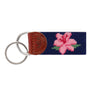 Smathers & Branson Small Leather Goods Azalea Key Fob (Dark Navy)