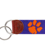 Smathers & Branson Small Leather Goods Clemson Key Fob (Purple)