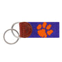 Smathers & Branson Small Leather Goods Clemson Key Fob (Purple)