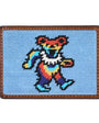Smathers & Branson Small Leather Goods Dancing Bears Tie Dye Card Wallet (Light Blue)