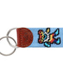 Smathers & Branson Small Leather Goods Dancing Bears Tie Dye Key Fob (Light Blue)