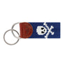 Smathers & Branson Small Leather Goods Jolly Roger Key Fob (Classic Navy)
