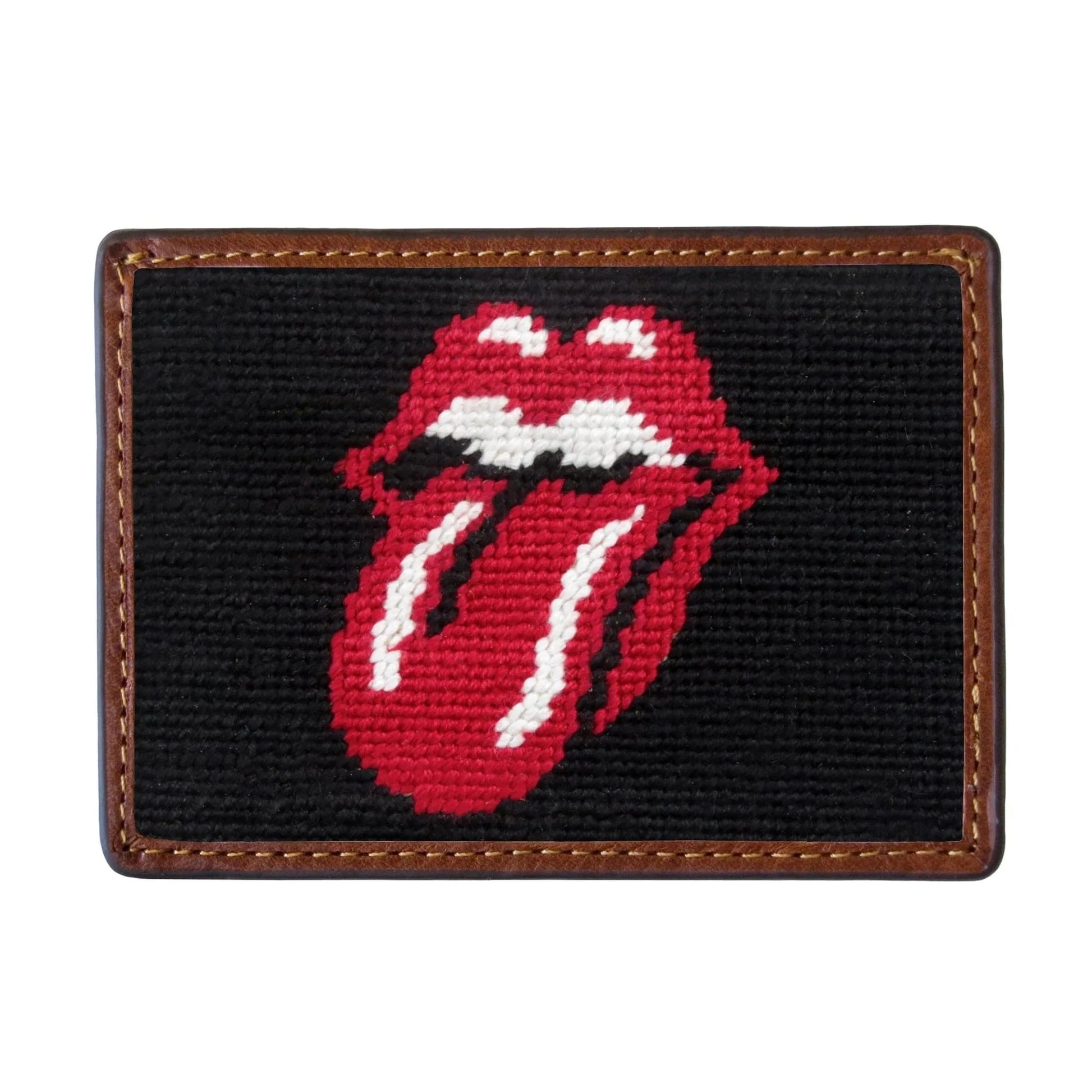 Smathers & Branson Small Leather Goods Rolling Stones Card Wallet (Black)