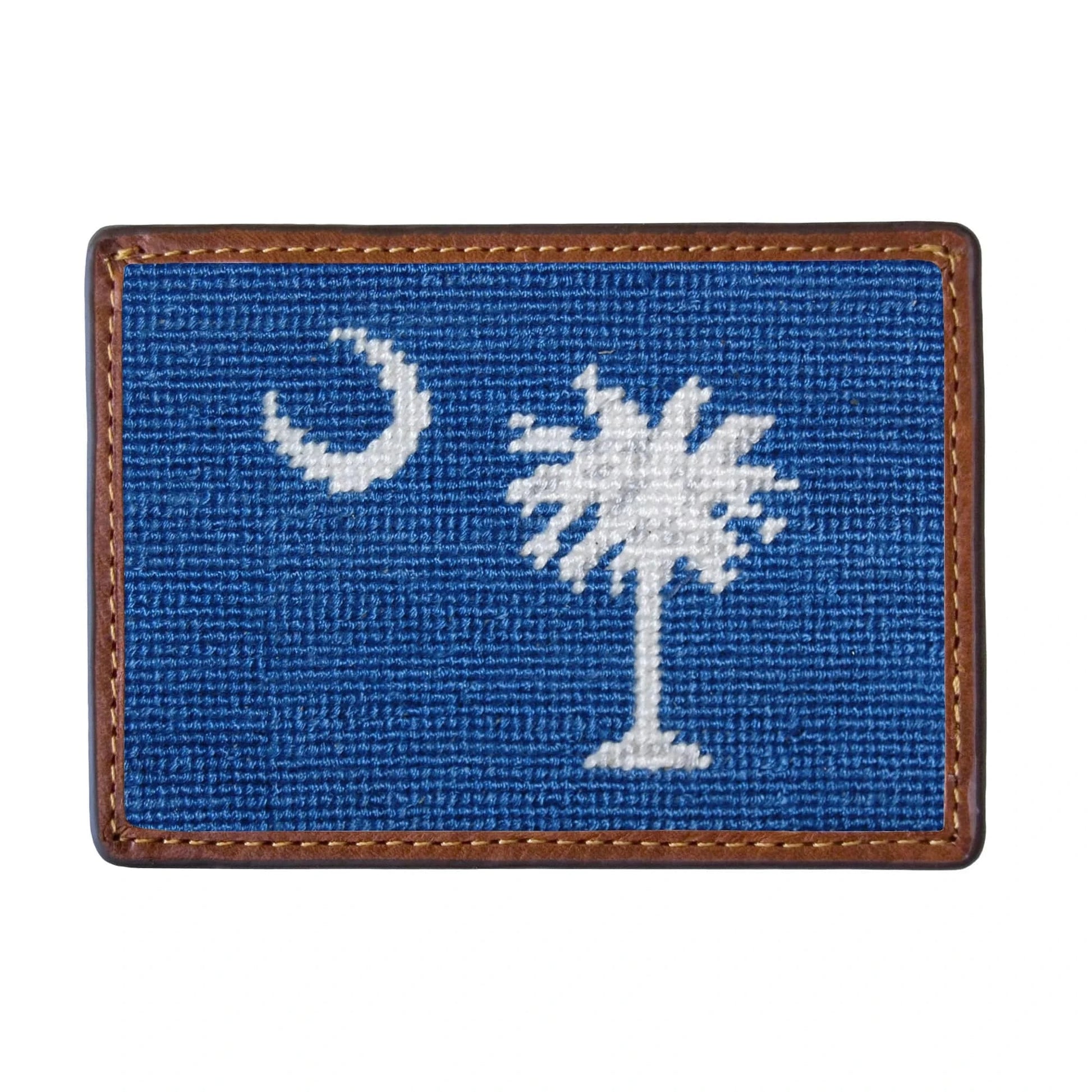 Smathers & Branson Small Leather Goods SC Flag Card Wallet (Blueberry)