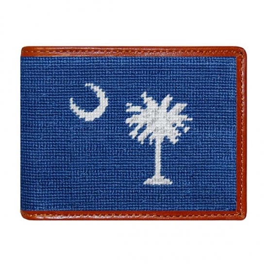 Smathers & Branson Small Leather Goods South Carolina Flag Needlepoint Bi-Fold Wallet
