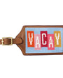 Smathers & Branson Small Leather Goods Vacay Luggage Tag (Ice Blue)