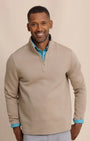 Southern Tide 1/4 Zip SANDSTONE KHAKI / S Oak Island Reversible Quarter Zip