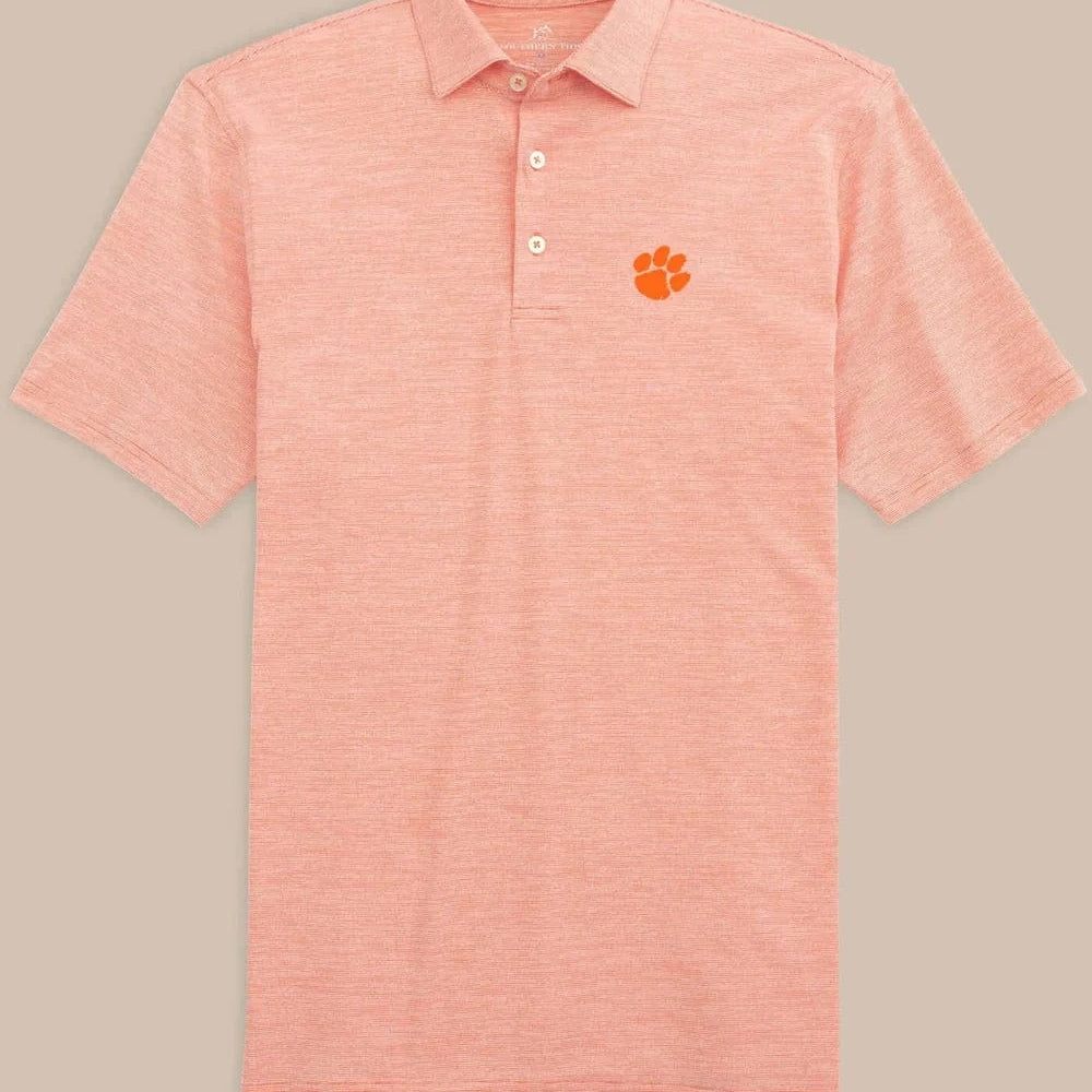 Southern Tide Polos Clemson Tigers Performance Polo - Endzone Orange