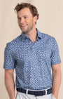 Southern Tide Polos Driver Blossom Bliss Polo - Light Indigo