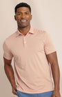 Southern Tide Polos Driver Caravel Stripe Polo - Peach Parfait