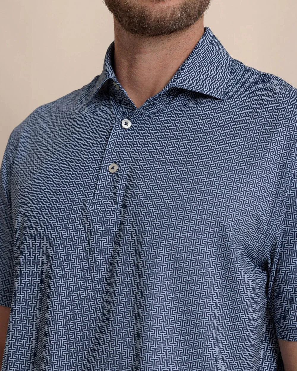 Southern Tide Polos Driver ST Geo Printed Polo