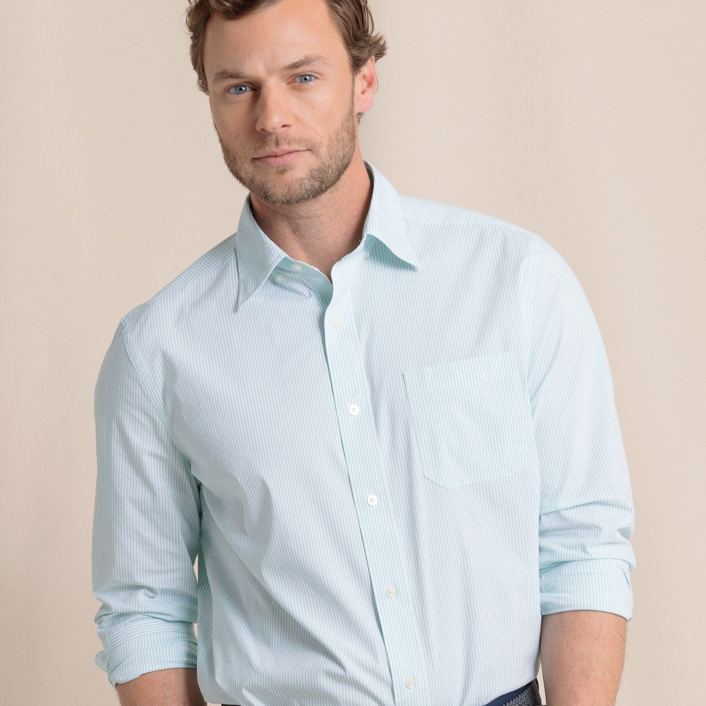 Southern Tide Sport Shirts Charleston Granby Sport Shirt - Mint