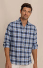 Southern Tide Sport Shirts HEATHER DRESS BLUE / S Ashborough Plaid Brushed Twill Sport Shirt