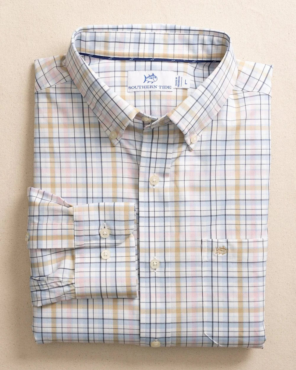 Southern Tide Sport Shirts Morris Island brrr Intercoastal Plaid Long Sleeve Sport Shirt