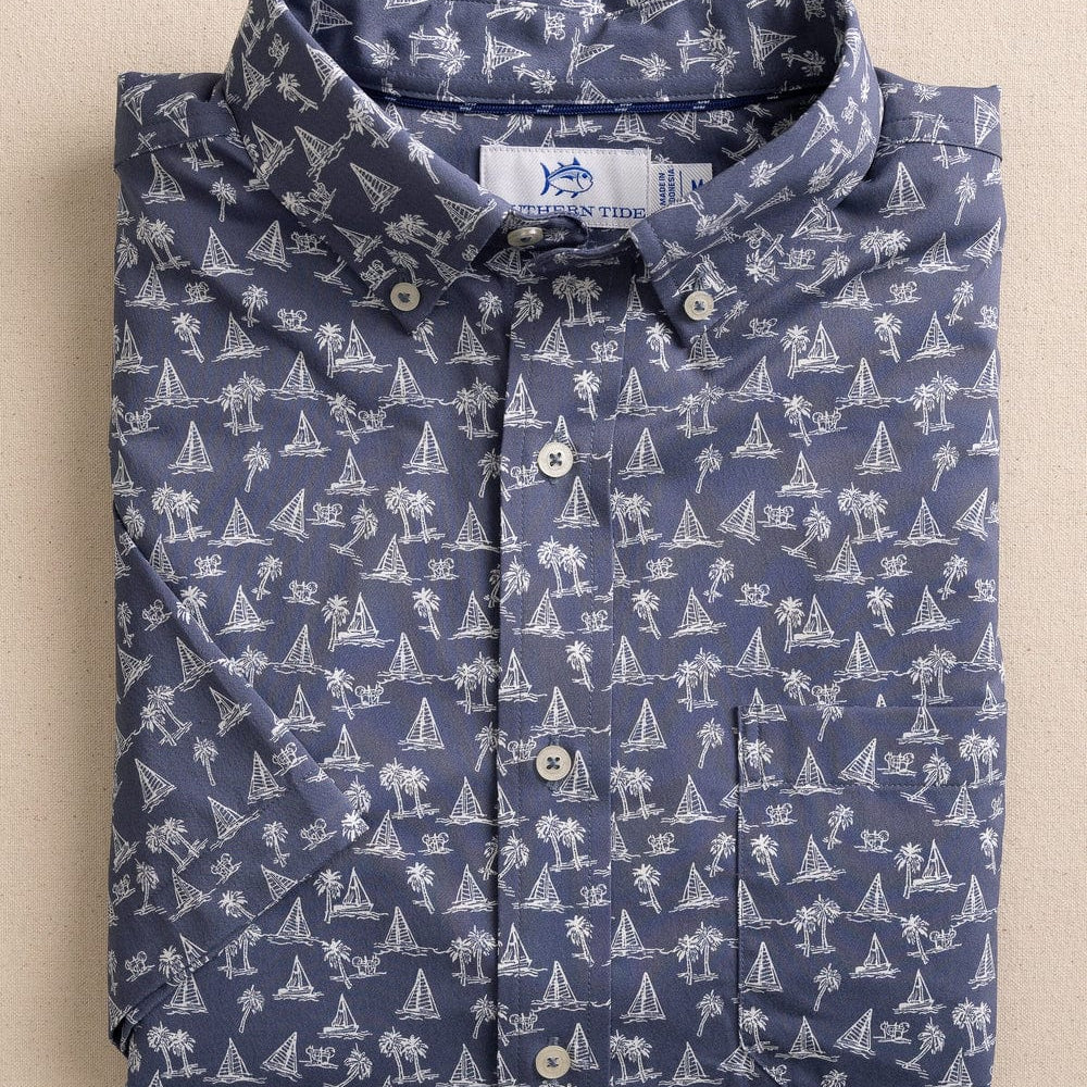 Southern Tide Sport Shirts Sail Away Short Sleeve Sport Shirt