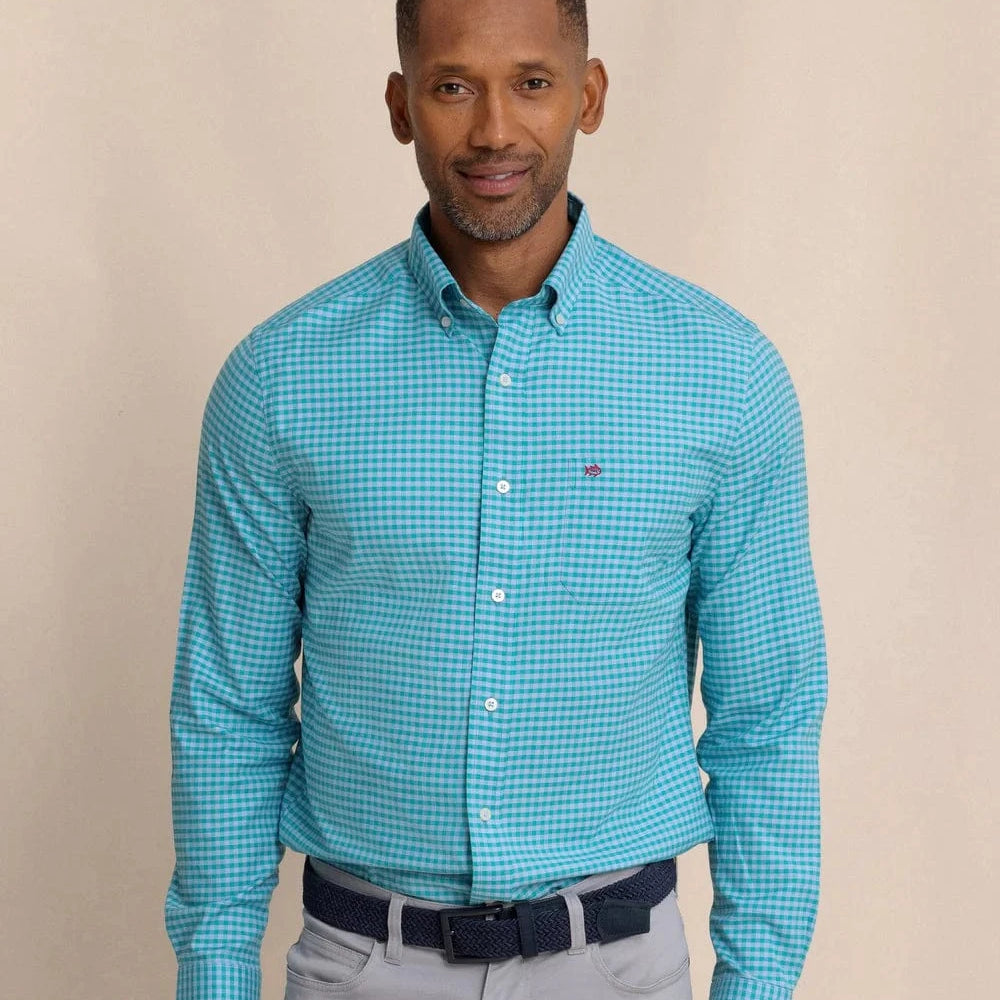 Southern Tide Sport Shirts SPRUCE SHADE / S Silver Lake Plaid Skipjack Sport Shirt