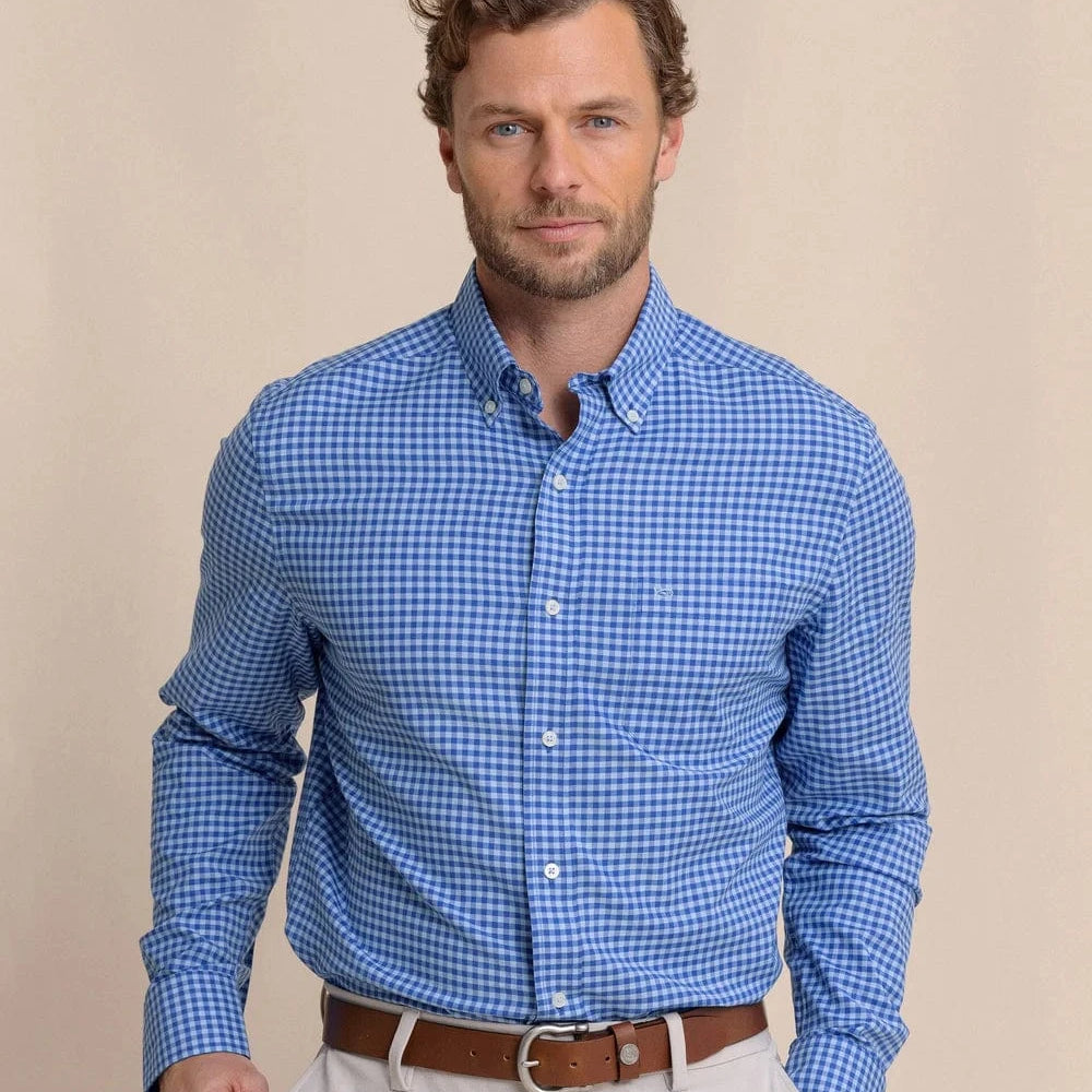 Southern Tide Sport Shirts SURF BLUE / S Silver Lake Plaid Skipjack Sport Shirt