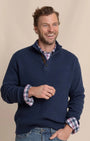 Southern Tide Sweaters HEATHER DRESS BLUE / S Bass Creek Heather Quarter Button Sweater
