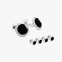 Tateossian Formal Accessories Bullseye Cufflinks And Studs Set With Black Onyx