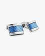 Tateossian Formal Accessories D Shape Cufflinks with Blue Alutex