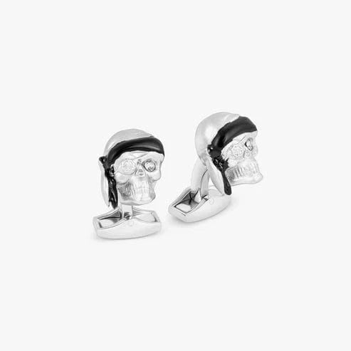 Tateossian Formal Accessories Pirate Skull Cufflinks