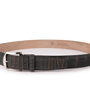 The Luxe Group (LEN) Belt CHOCOLATE-MINK / 40MM Ultra-Matte Two-Tone Alligator - Charcoal & Mink