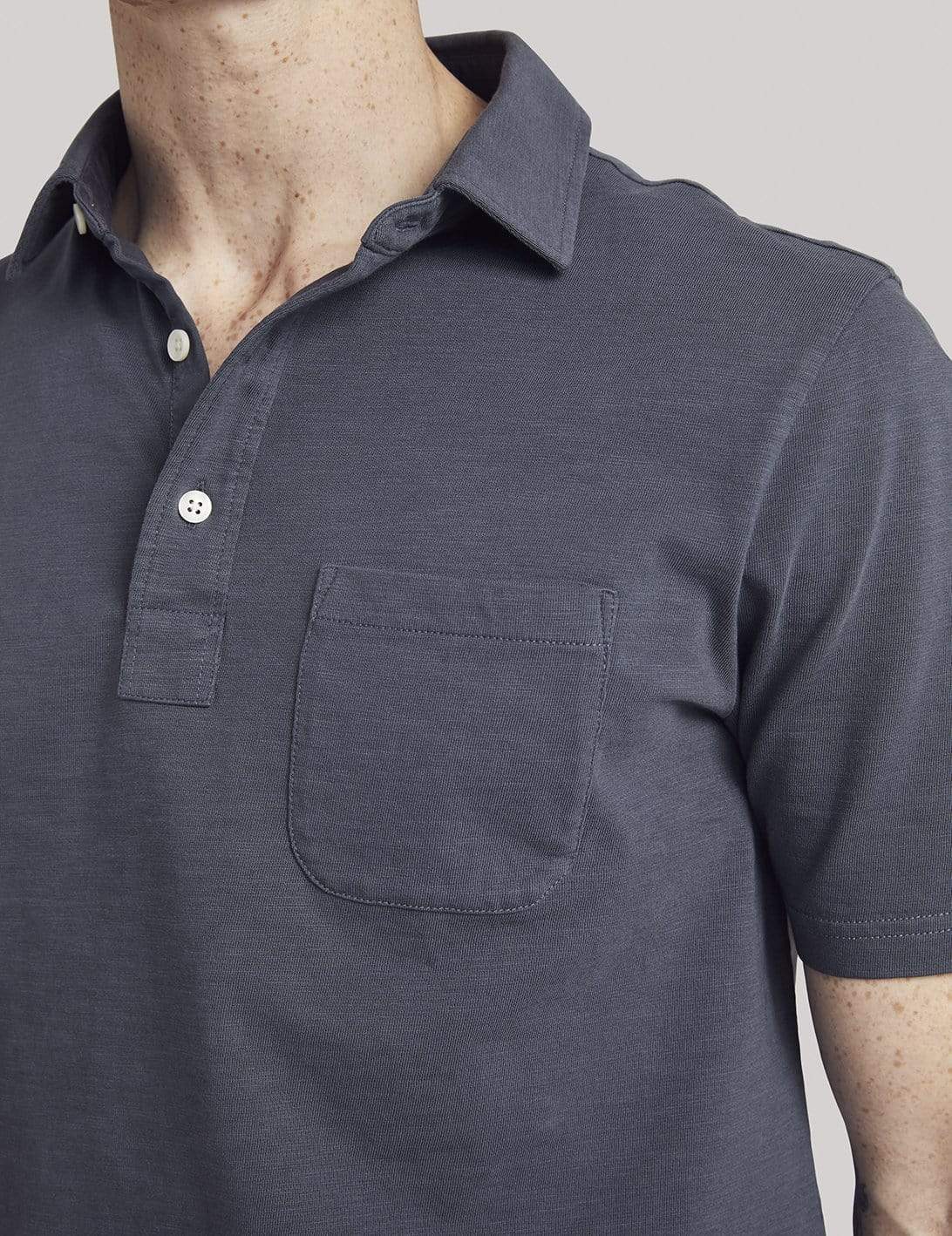Faherty Polos Sunwashed Polo- Navy