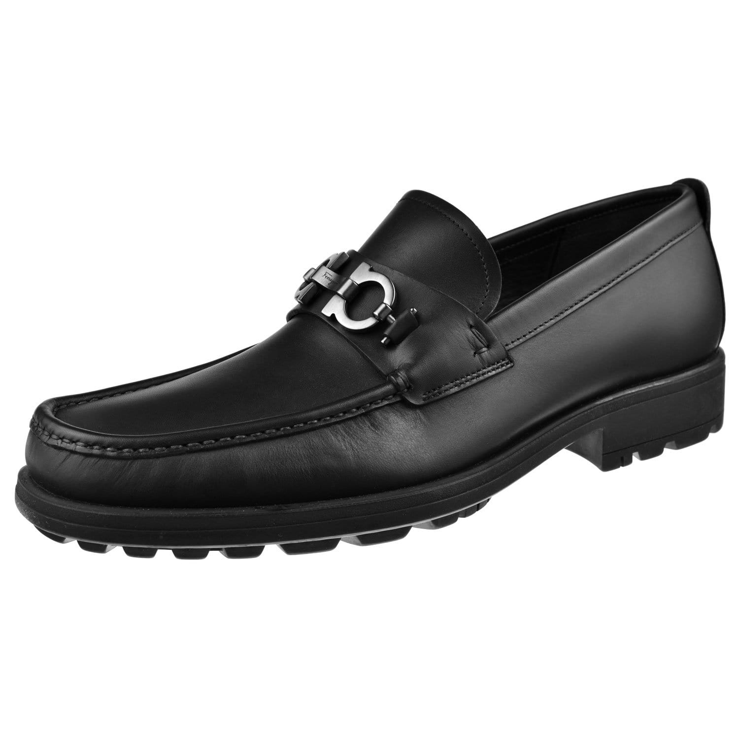 Ferragamo Shoes Gancini Bit Ferragamo Men's Foster Leather Gancini