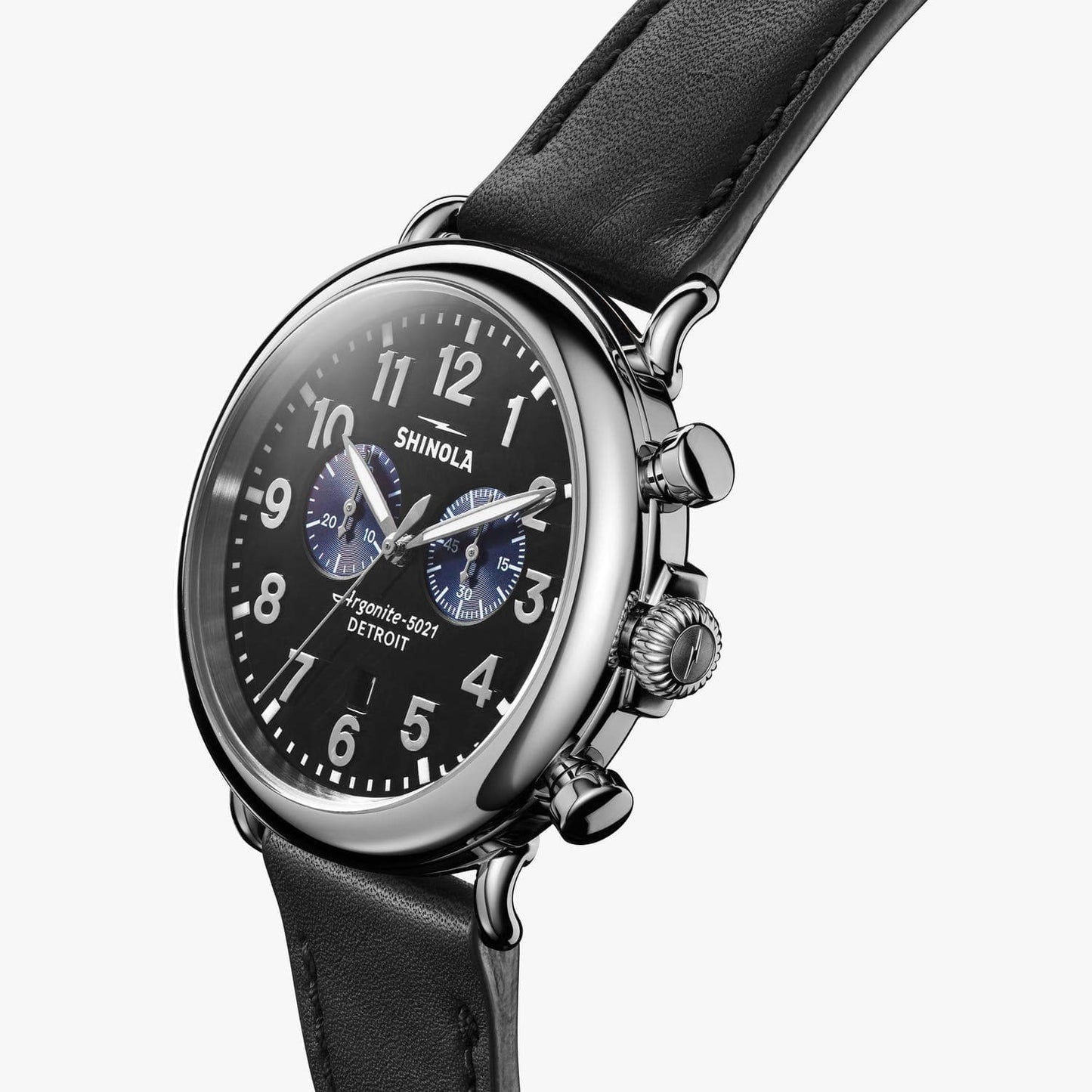 Shinola Watches The Runwell Chrono 47 MM Black/Blue Dial