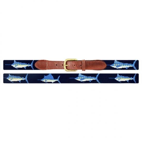Smathers & Branson Belt Billfish Needlepoint Belt