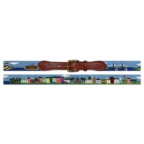Smathers & Branson Belt Charleston Scene Needlepoint Belt