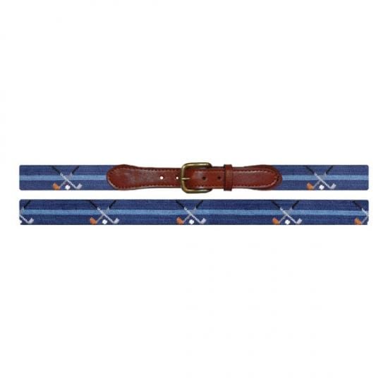 Smathers & Branson Belt Crossed Clubs Needlepoint Belt