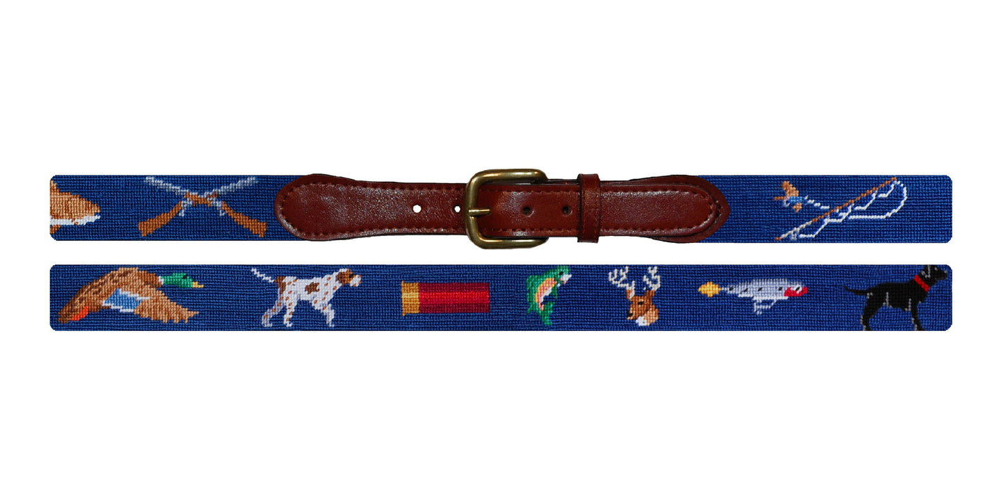 Smathers & Branson Belt Southern Sportsman Needlepoint Belt