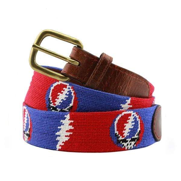 Smathers & Branson Belt Steal Your Face Bolts Needlepoint Belt
