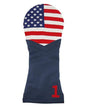 Smathers & Branson Small Leather Goods American Flag Needlepoint Driver Cover